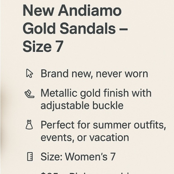 Andiamo Gold Woven Sandals - Picture 5 of 5